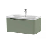 Aquarius Bathrooms Wall Mounted Vanity Unit Aquarius Seren 800mm Wall Mounted One Drawer Vanity Unit with Basin