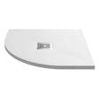 Aquarius Bathrooms Quadrant Shower Tray Aquarius Urbano Slimline 33mm Slate Effect Quadrant Stone Resin Shower Tray in White Slate