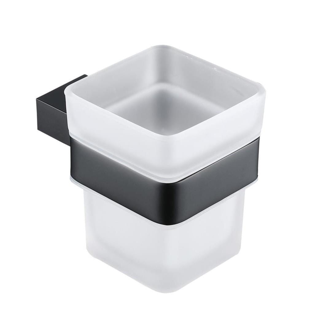 Aquarius Bathrooms Tumbler Holder Matt Black Aquarius FT Tumbler and Holder