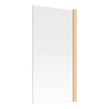 Aquarius LevAqua Straight 6mm Hinged Bath Screen 1400 x 800mm in Brushed Brass