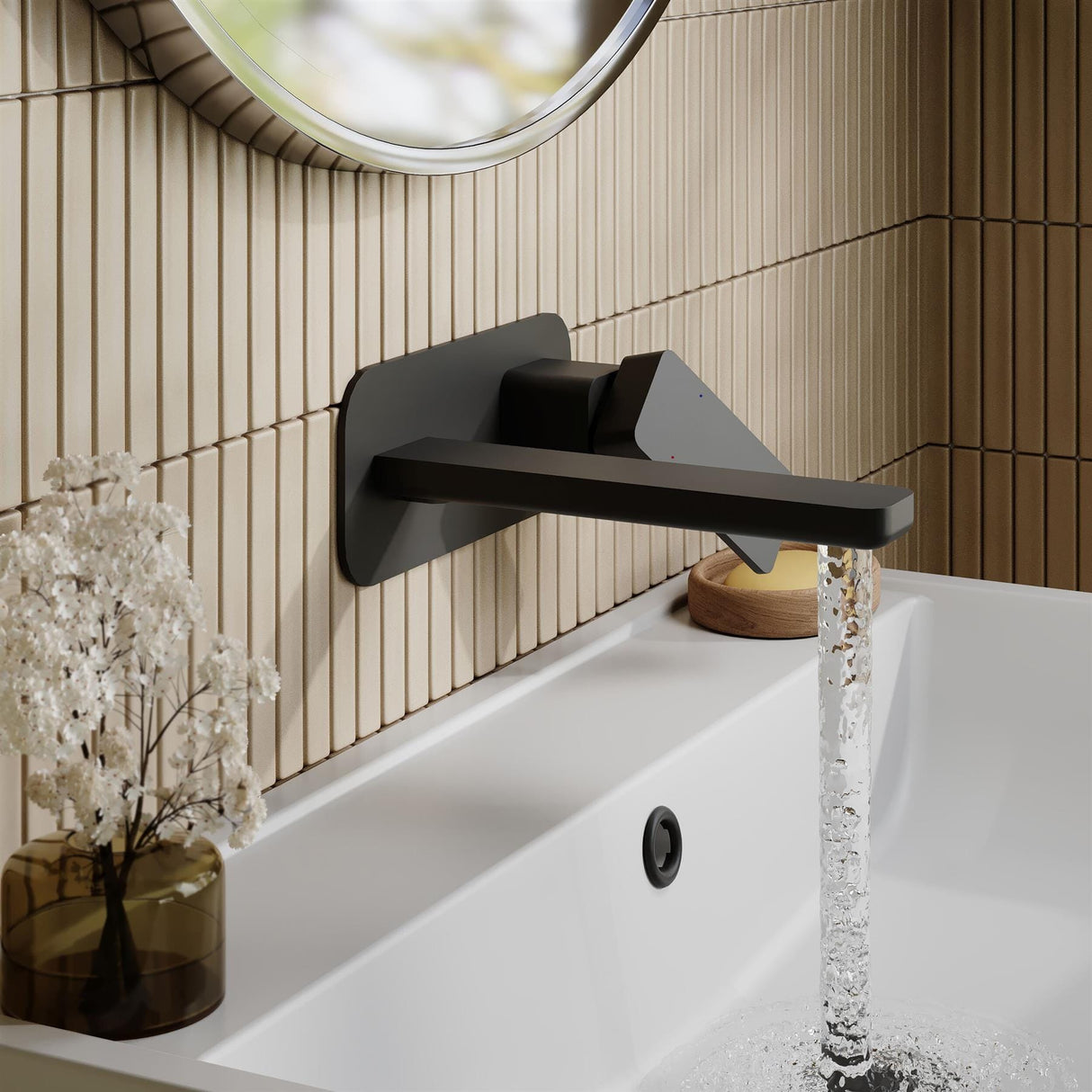 Aquarius Bathrooms Wall Mounted Basin Tap Aquarius Tetra Wall Mounted 2 Tap Hole Basin Mixer Tap