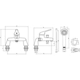 Aquarius Bathrooms Bath Shower Mixer Aquarius QualEco Bath Shower Mixer Tap with Kit in Chrome