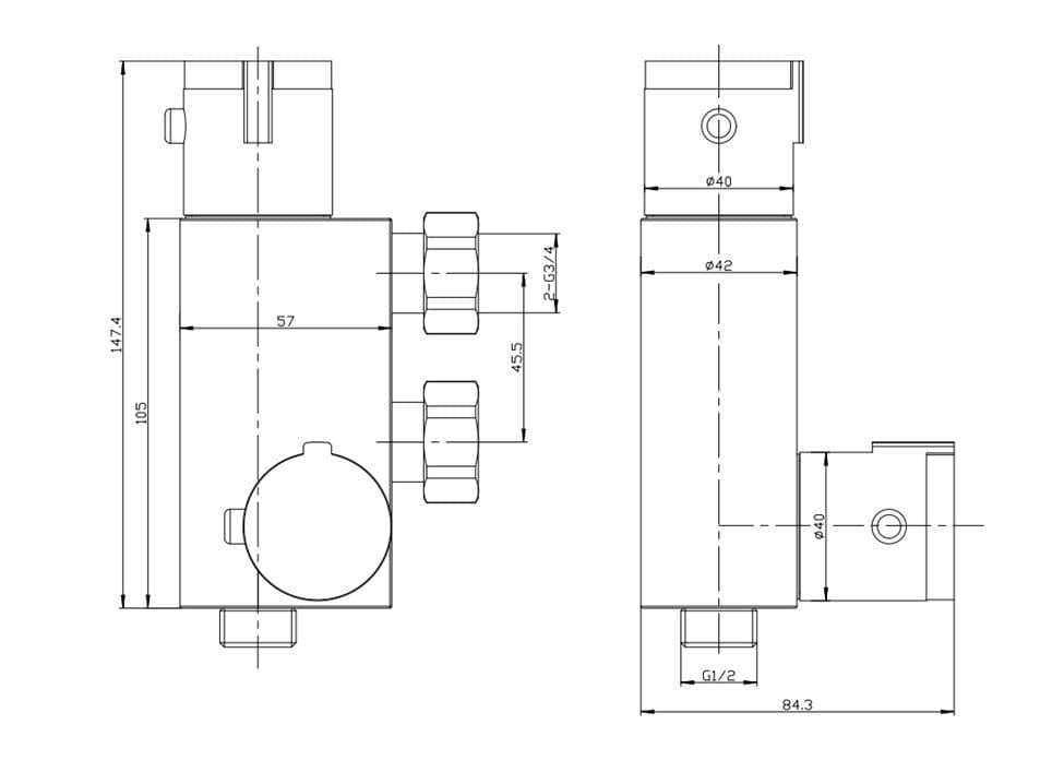 Aquarius Bathrooms Bar Valve Aquarius RainLux Mini Cloakroom Caravan Thermostatic Shower Valve Chrome AQRL34CR