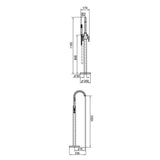 Aquarius Bathrooms Freestanding Bath Filler Aquarius Curve Floorstanding Bath Shower Mixer Tap