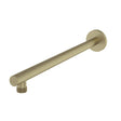 Aquarius Bathrooms Shower Arm Aquarius Modern Round Fixed Over Head Shower Arm Brushed Brass AQ601021