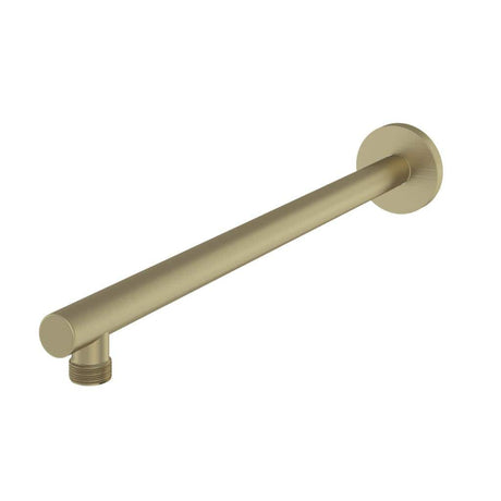 Aquarius Bathrooms Shower Arm Aquarius Modern Round Fixed Over Head Shower Arm Brushed Brass AQ601021