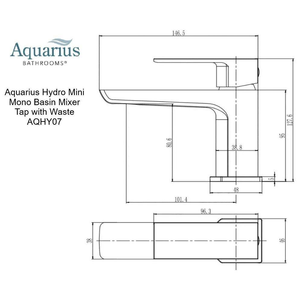 Aquarius Hydro Mini Mono Basin Mixer Tap with Waste