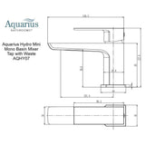 Aquarius Hydro Mini Mono Basin Mixer Tap with Waste