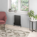 Aquarius Bathrooms Type 21 600 x 400 Aquarius Type 21 Compact Panel Radiator In Matt Black