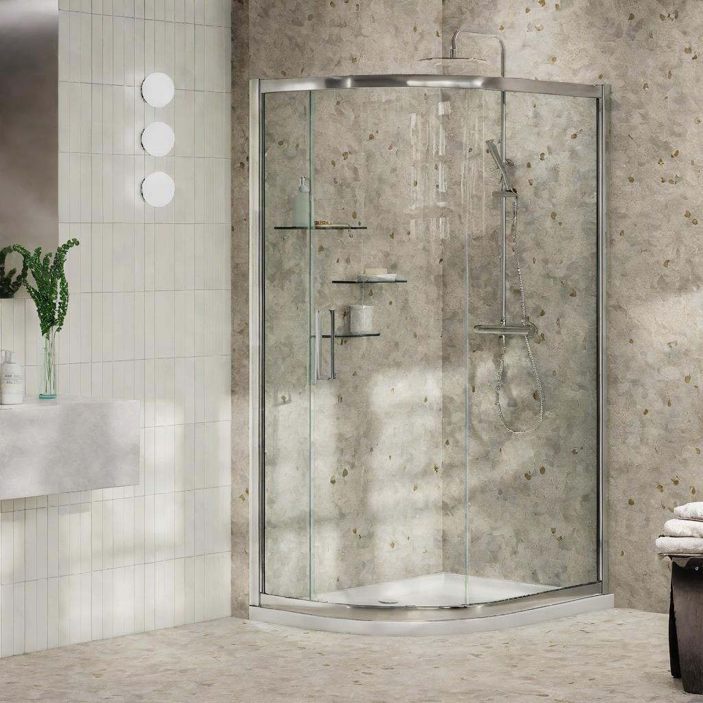 Aquarius Pluvia 8mm Quadrant Single Sliding Shower Door