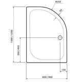 Aquarius Bathrooms Quadrant Shower Tray Aquarius Pluvia 45mm Stone Resin Offset Quadrant Shower Tray