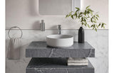 Aquarius Marblesque Console Shelf Grey Marble Effect