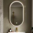Aquarius Bathrooms Illuminated Mirror Brushed Brass Aquarius Lumine Inset Framed LED Touch Sensor Pill Mirror - 800 x 500mm