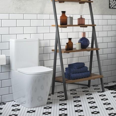 Aquarius Bathrooms Close Coupled Toilet Aquarius Laura Rimless Close Coupled Open Back Comfort Height Toilet with Soft Close Seat
