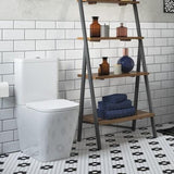 Aquarius Bathrooms Close Coupled Toilet Aquarius Laura Rimless Close Coupled Open Back Comfort Height Toilet with Soft Close Seat