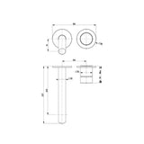 Aquarius Bathrooms Wall Mounted Basin Tap Aquarius  Ixora Wall Mounted 2 Hole Basin Mixer Tap in 316 Stainless Steel