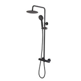 Aquarius Bathrooms Bar Shower Kit Aquarius RainLux Eco Round Adjustable Exposed Bar Shower System