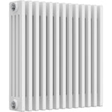 Aquarius Bathrooms Column Radiator 600mm x 605mm Aquarius Foundry Horizontal 4 Column Radiator in White