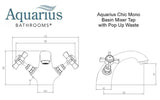 Aquarius Chic Basin Mixer Tap with Pop-Up Waste