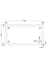 Aquarius Bathrooms Rectangle Shower Tray 1500x800mm Aquarius Urbano Rectangular 45mm Stone Resin Shower Tray in Slate Grey