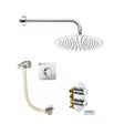 Aquarius Bathrooms Concealed Shower Set Chrome Aquarius RainLux Round 2 Outlet Overflow Filler Shower Bundle