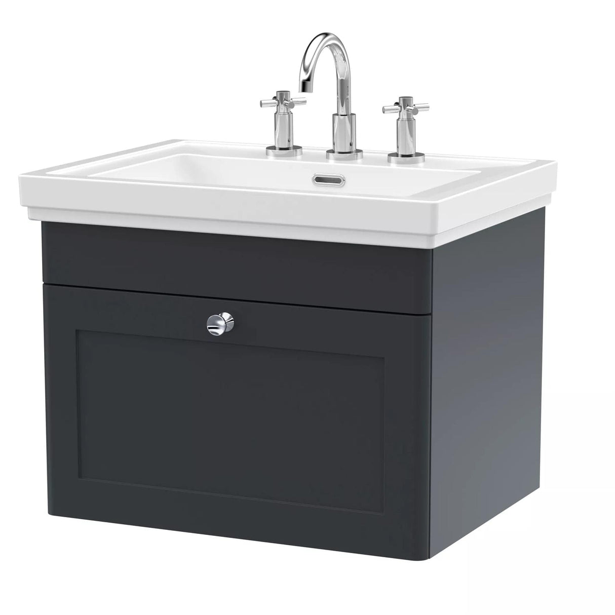 Aquarius Wall Mounted Vanity Unit Aquarius Leighton 600mm Wall Mounted One Drawer Vanity Unit with Basin