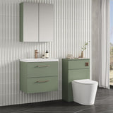 Aquarius Wall Mounted Vanity Unit Aquarius Brisbane 600mm Wall Hung 2 Drawer Vanity Unit with 1 Tap Hole Mid Edge Basin