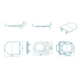 Aquarius Bathrooms Close Coupled Toilet Aquarius Emma Rimless ProFlush Short Projection Fully Shrouded Close Coupled Toilet with Soft Close Seat