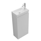 Aquarius Bathrooms Vanity Unit Aquarius Halite Waterproof White Vanity Unit and 1TH Basin