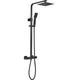 Aquarius Bathrooms Shower Set Black Aquarius Zacha Square Adjustable Shower Valve & Kit