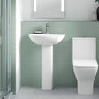 Aquarius Bathrooms Pedestal Basin Aquarius Aspect/Arden 545mm 1 Tap Hole Basin with Full Pedestal