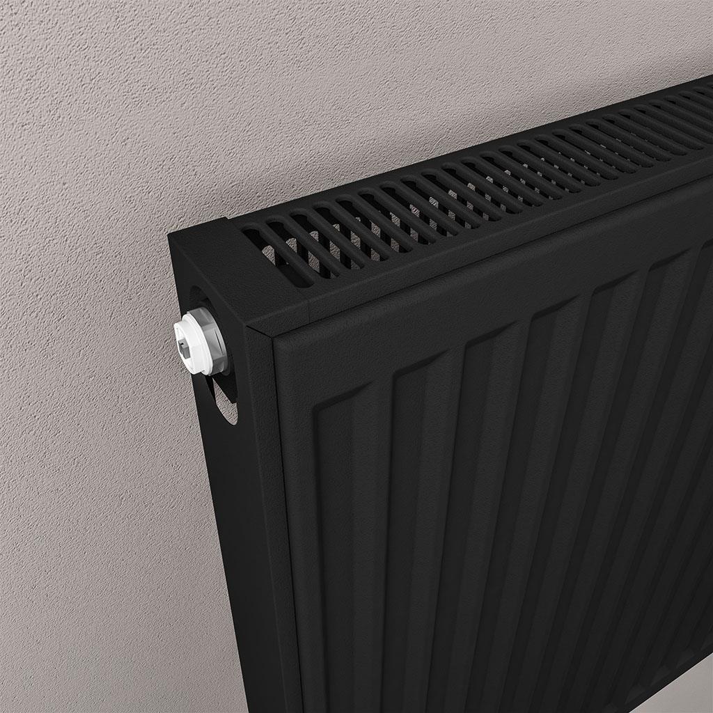 Aquarius Type 11 Compact Panel Radiator In Matt Black