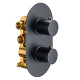 Aquarius Bathrooms Concealed Shower Set Aquarius RainLux Round 2 Outlet Shower Set with Shower Head and Single Function Handset