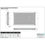 Aquarius Bathrooms Bathroom Heating Aquarius Type 21 Compact Panel Radiator In Gloss White