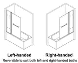 Aquarius Bathrooms Two Panel Folding Bath Screen Aquarius LevAqua Deluxe Two Panel Folding Bath Screen Chrome AQLA0098