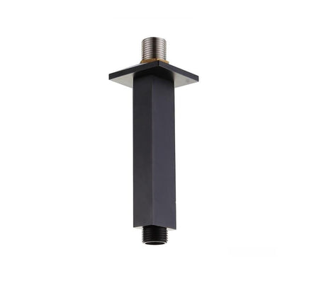 Aquarius Bathrooms Shower Arm Aquarius RainLux 120MM Square Ceiling Shower Arm Matt Black AQRL04MB