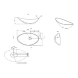Aquarius Bathrooms Countertop Basin Aquarius V-Series 1 Luxury 0TH Vessel Wash Bowl White AQVS0014