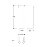 Aquarius Bathrooms Pedestal Basin Aquarius Sequoia 560mm 1 Tap Hole Basin with Pedestal