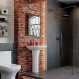 Aquarius Bathrooms Pedestal Basin Aquarius Sequoia 560mm Basin and Pedestal with 1 Tap Hole