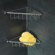 Aquarius Bathrooms Basket Chrome Aquarius 2 Tier Corner Shower Caddy