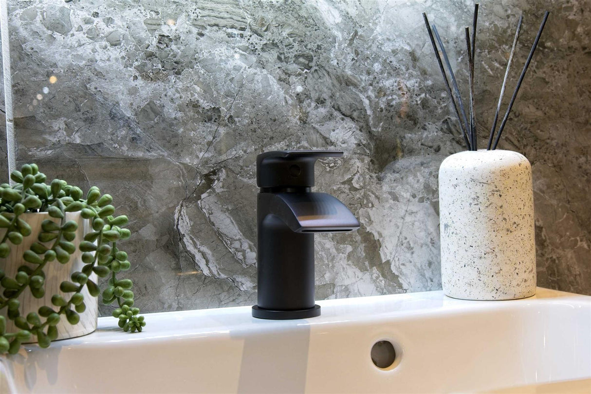 Aquarius Arc Mini Mono Basin Mixer Tap with Waste