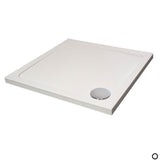 Aquarius Bathrooms Square Shower Tray 700x700mm Aquarius Urbano Square 45mm Stone Resin Shower Tray in White