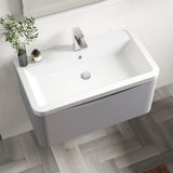 Aquarius Bathrooms Wall Mounted Vanity Unit Aquarius Seren 800mm Wall Mounted One Drawer Vanity Unit with Basin