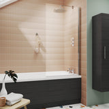 Aquarius Bathrooms Bath Screen Chrome Aquarius LevAqua Straight 6mm Hinged Bath Screen 1400 x 800mm
