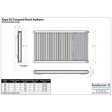 Aquarius Bathrooms Bathroom Heating Aquarius Type 21 Compact Panel Radiator In Gloss White