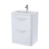 Aquarius Floor Standing Vanity Unit Aquarius Perth 600mm 2 Drawer Floor Standing Vanity Unit with 1 Tap Hole Basin