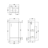 Aquarius Bathrooms Floor Standing Unit Aquarius Byron 400mm Floor Standing 1 Door Cloakroom Vanity Unit with 1 Tap Hole Basin