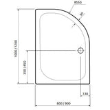 Aquarius Bathrooms Quadrant Shower Tray Aquarius Pluvia 45mm Stone Resin Offset Quadrant Shower Tray