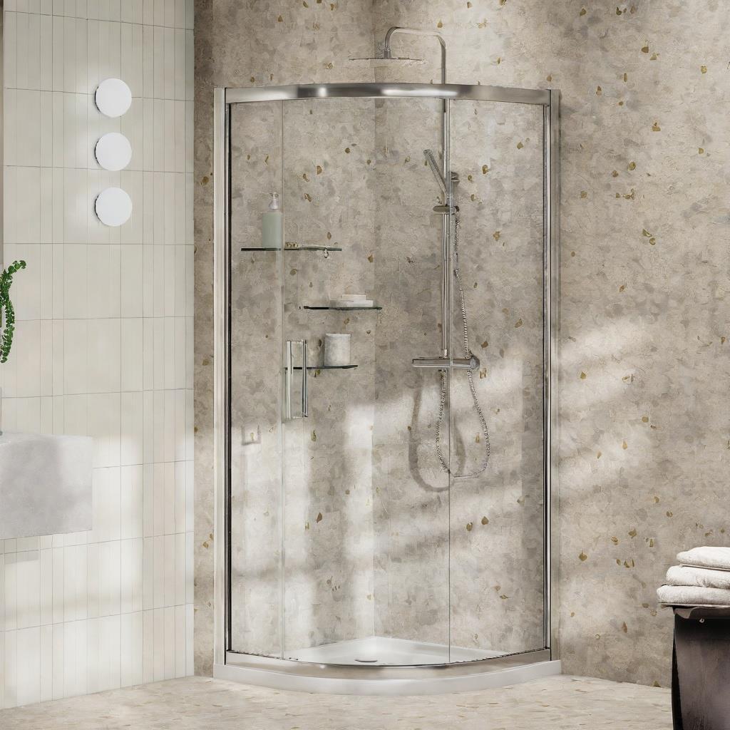 Aquarius Pluvia 8mm Quadrant Single Sliding Shower Door