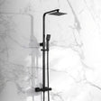 Aquarius Bathrooms Exposed Shower Set Black Aquarius Zacha Square Adjustable Shower Valve & Kit